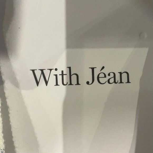 With Jean Sabrin Toile Papillon Strapless Floral Blue White Mini Dress‎ medium - Picture 8 of 16